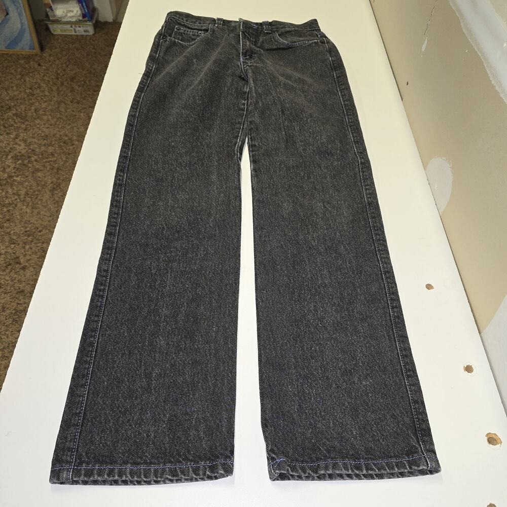 Vintage Marithe Francois Girbaud Mens Black Wash Denim Jeans Purple Stitch W28